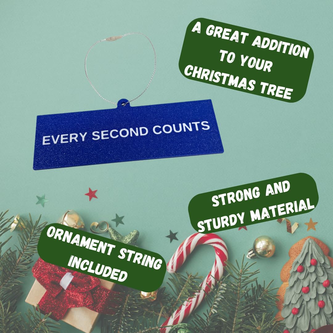 Every Second Counts Christmas Ornament | Inspirational Holiday Ornament | Made in USA