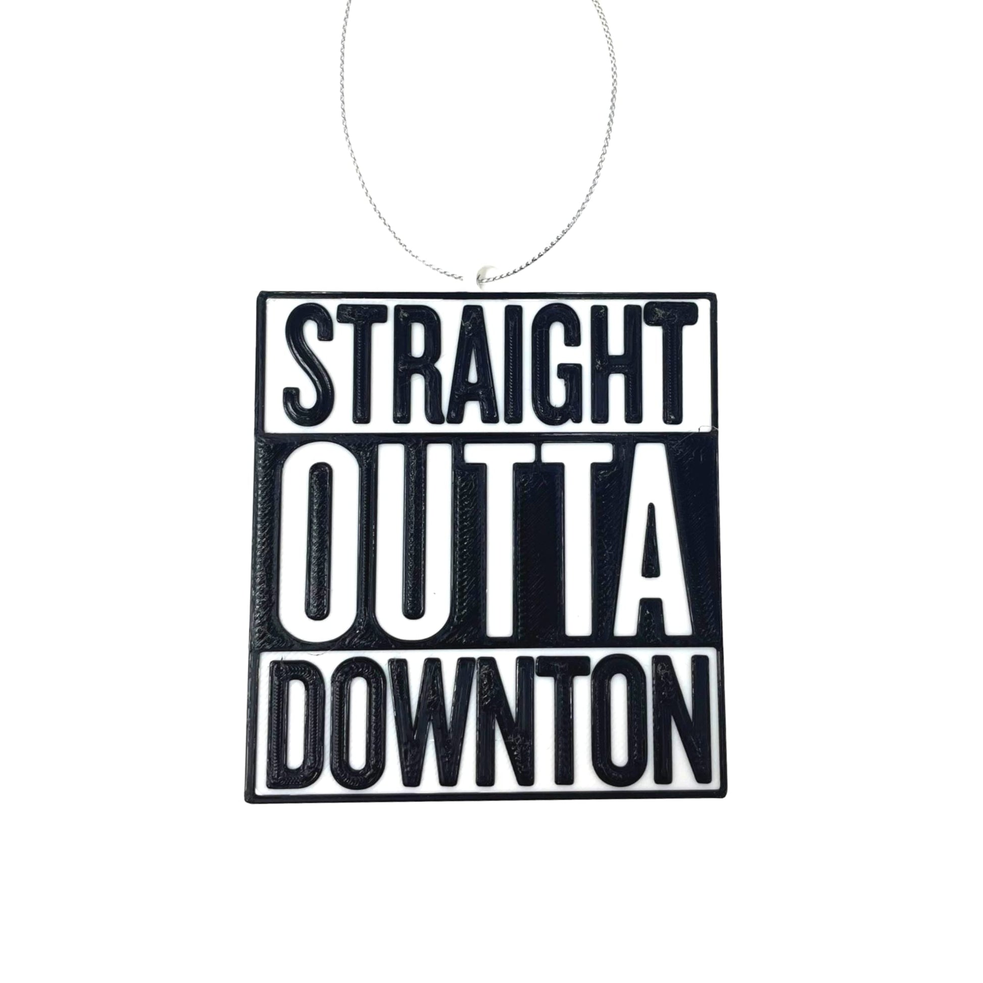 Straight Outta Downton Abbey Christmas Ornament - Christmas Decorative Holiday Ornament for TV Show Fans - Made in The USA
