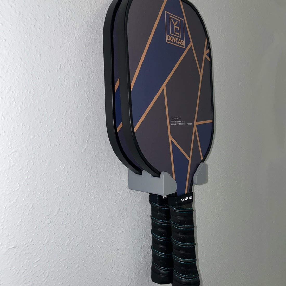 Pickleball Paddle Wall Mount | Holds Two Rackets | Accessory for Pickleball Paddle Sets | Made in USA
