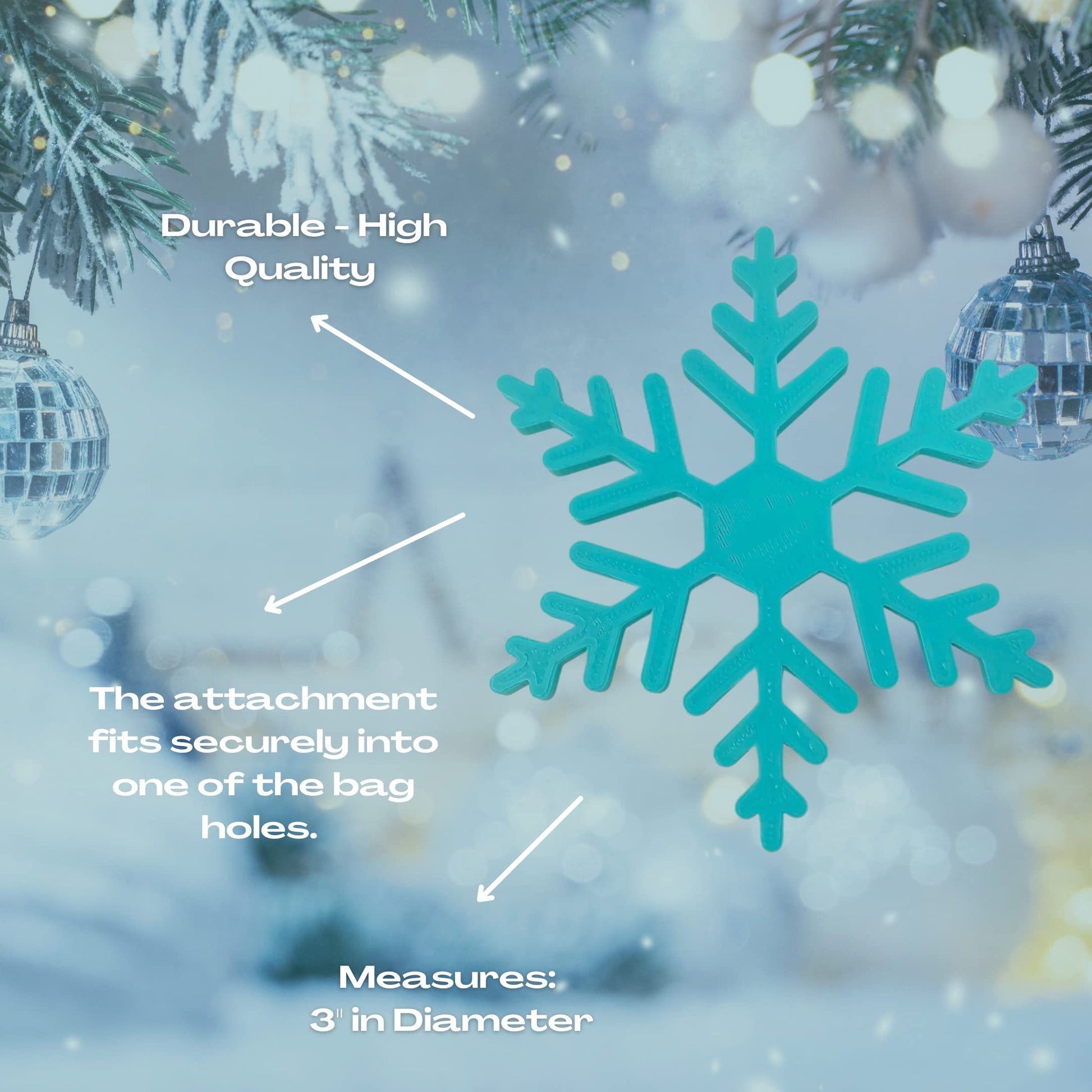 BOGLETS - Snowflake Christmas Charms - Decorative Accessories & Charms - Made in USA