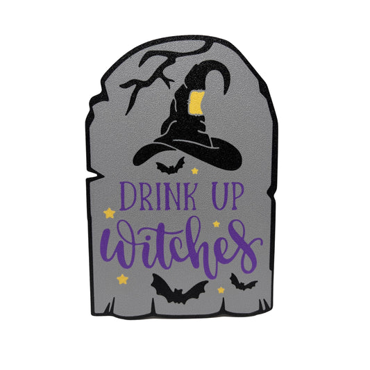 Halloween 'Drink Up Witches' Wall Sign | Halloween Party Decorations for House Parties, Bars, Haunted Houses & More | 9.5" x 6.5" | Made in USA