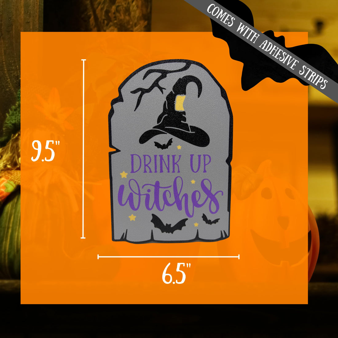 Halloween 'Drink Up Witches' Wall Sign | Halloween Party Decorations for House Parties, Bars, Haunted Houses & More | 9.5" x 6.5" | Made in USA