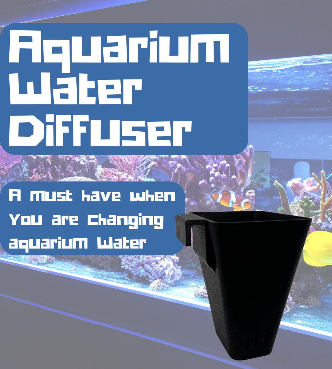 Chatelet REEFSHAPE Aquarium Water Diffuser Funnel | Reduce Turbulence Filling Up Aquarium Tanks | Made in USA