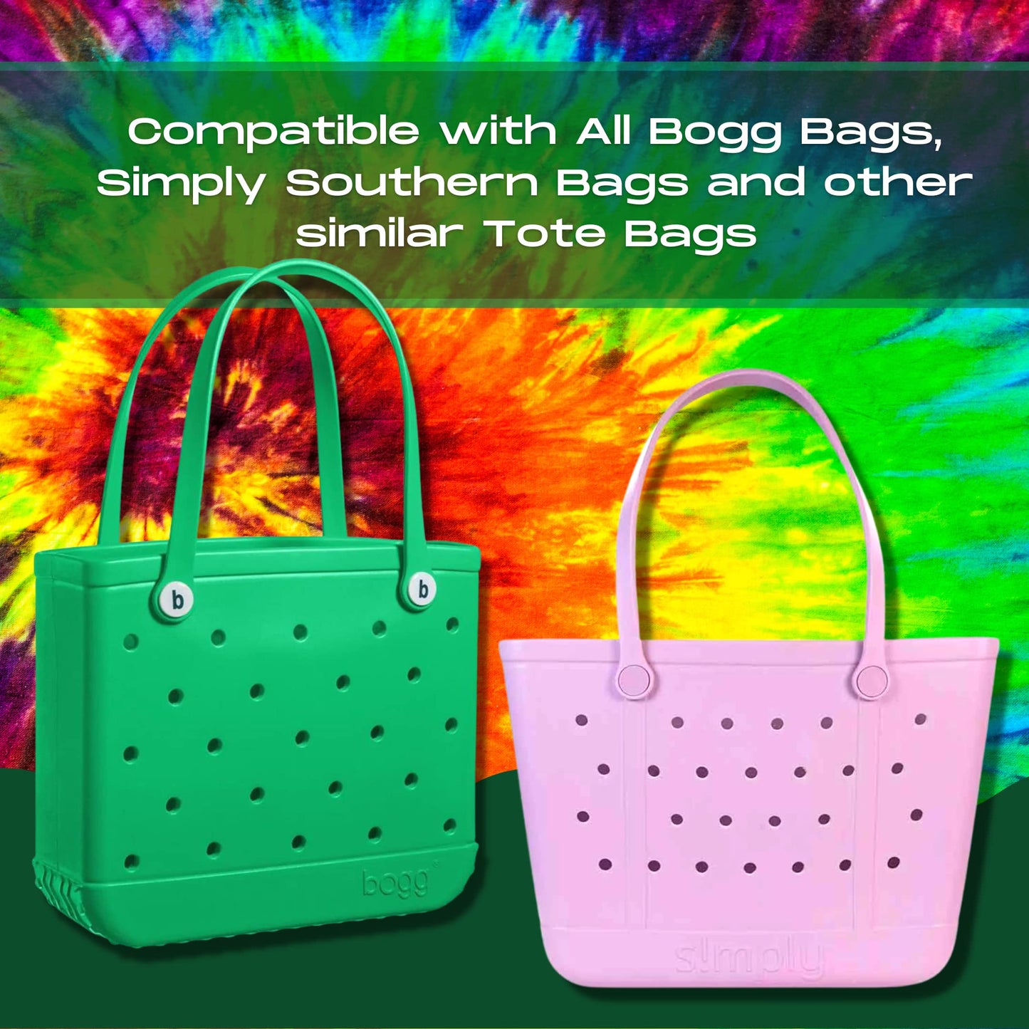 Boglets PREMIUM - Wallet Holder Accessories - Premium Collection - Compatible with Bogg Bag, Simply Southern & other Tote Bags - Decorative Accessories & Organizers - Made in USA - Green