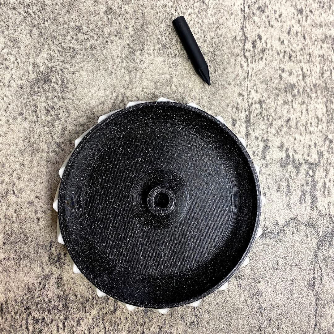 Black with Glow in the Dark Accents Ashtray with Poker - Detachable Poker for Safety & Easy Travel - Made in the USA