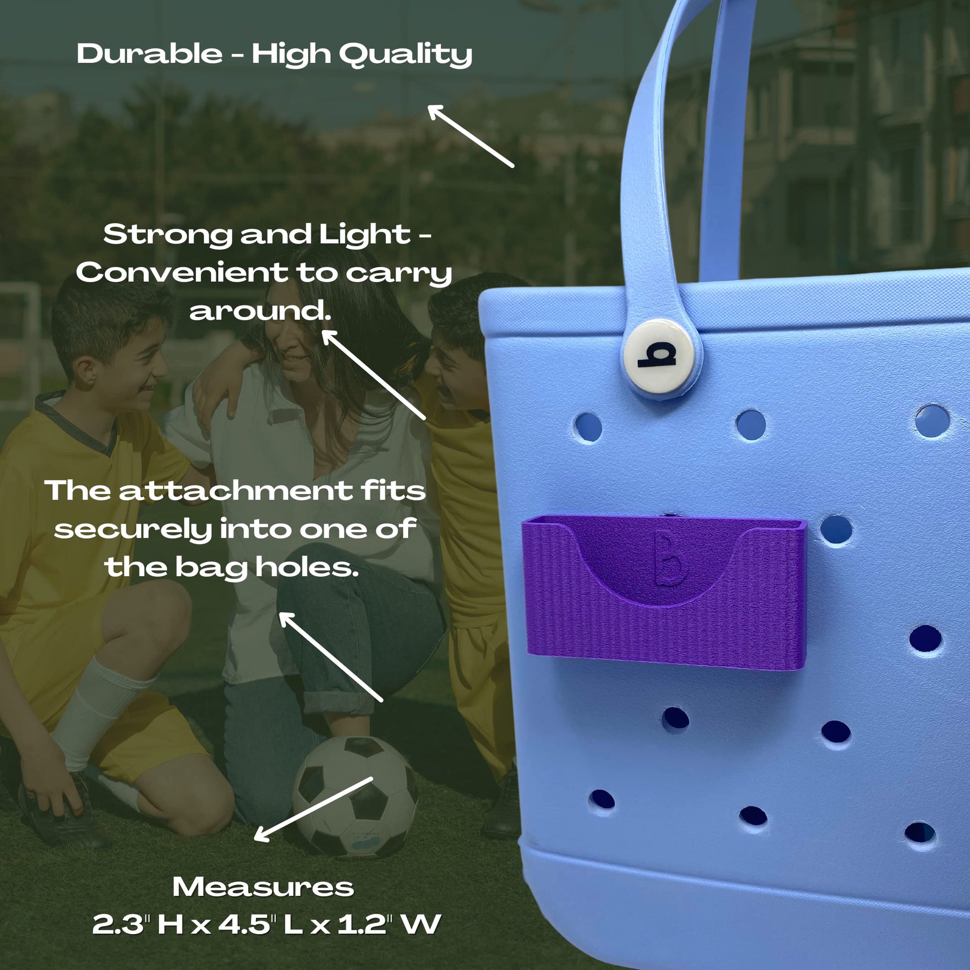 Boglets PREMIUM - Wallet Holder Accessories - Premium Collection - Compatible with Bogg Bag, Simply Southern & other Tote Bags - Decorative Accessories & Organizers - Made in USA - Purple