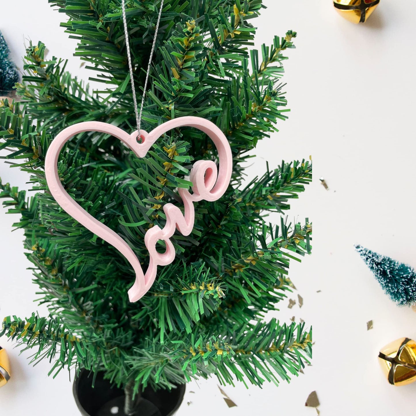 Love Heart Christmas Ornament - Show Your Family Love with The Love Heart Decorative Holiday Ornament - Made in The USA
