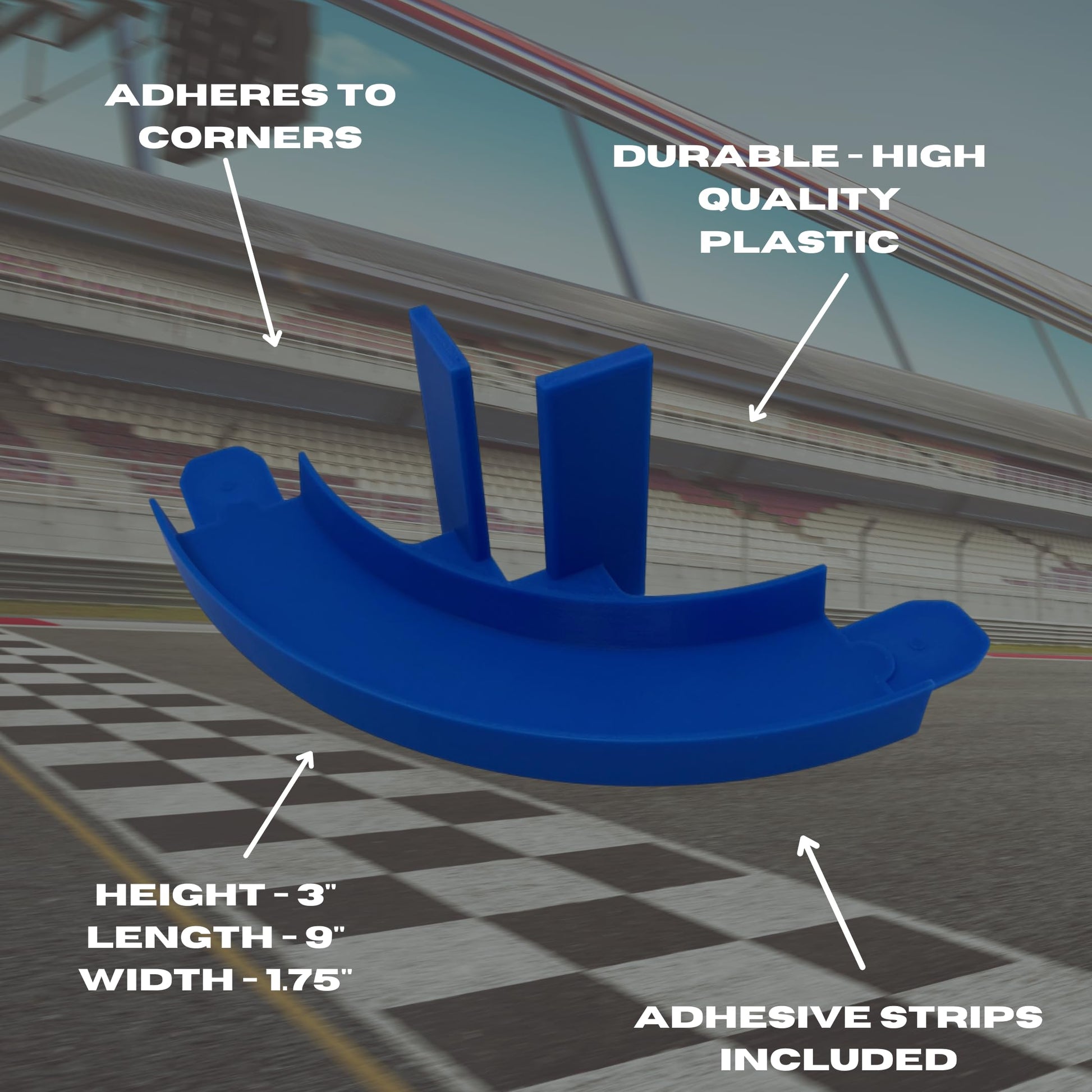 Corner Wall Mount Track Compatible with Hot Wheels | 90 Degree Turn with Removable Adhesive for Mounting to Wall | Made in USA