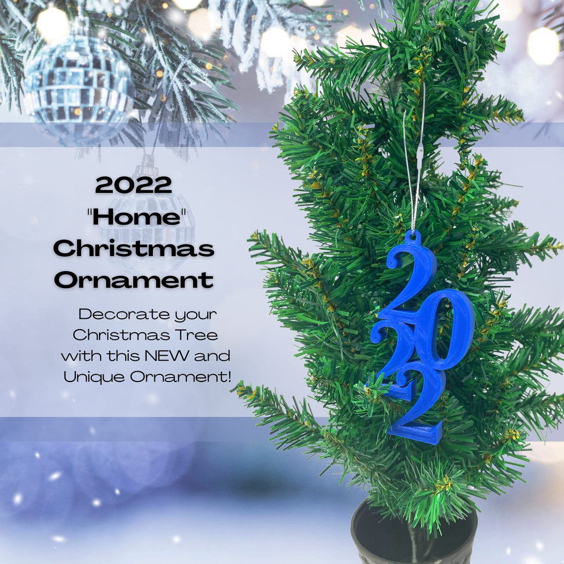 2022 Christmas Ornament - Christmas Decorative Holiday Ornament - Made in The USA