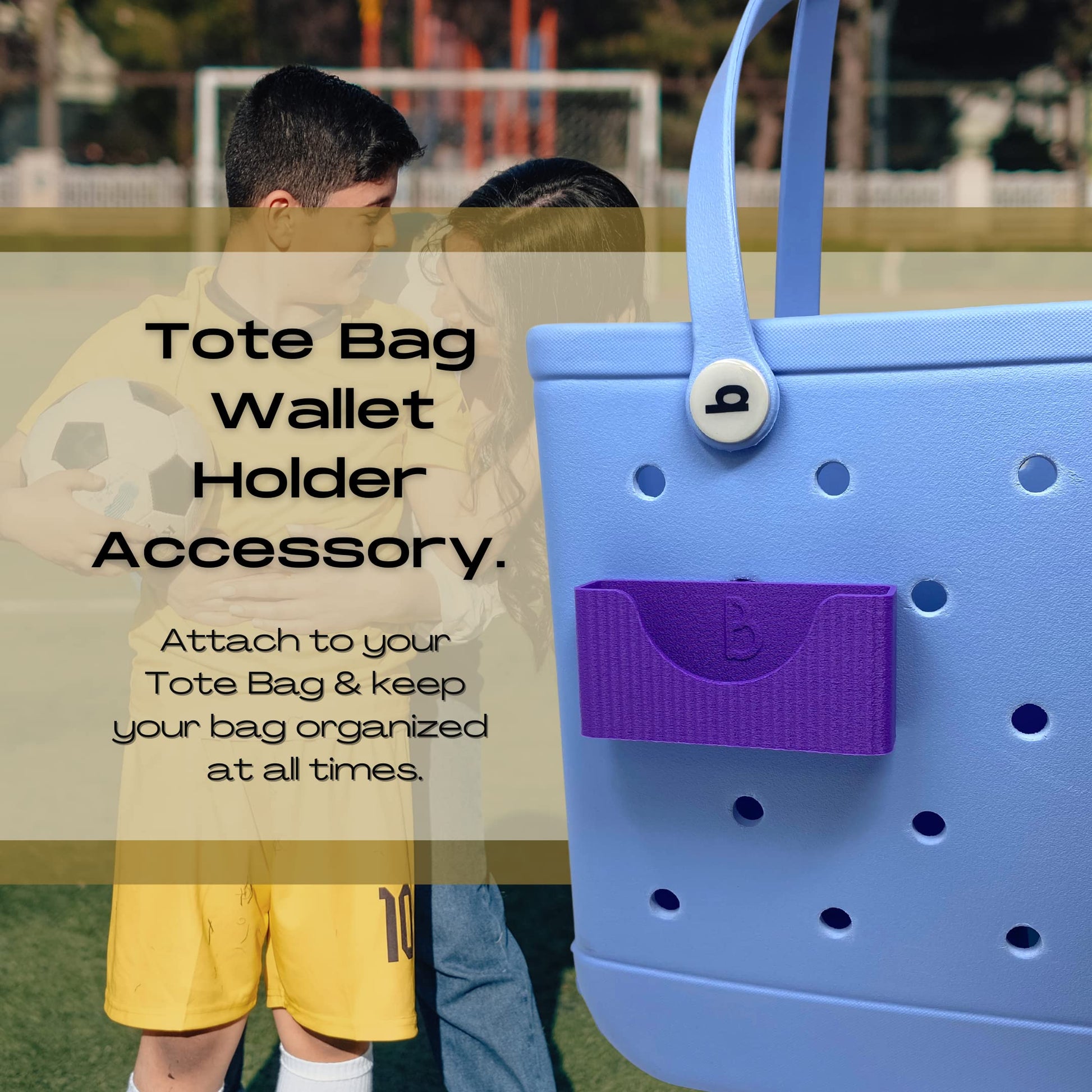 Boglets PREMIUM - Wallet Holder Accessories - Premium Collection - Compatible with Bogg Bag, Simply Southern & other Tote Bags - Decorative Accessories & Organizers - Made in USA - Purple