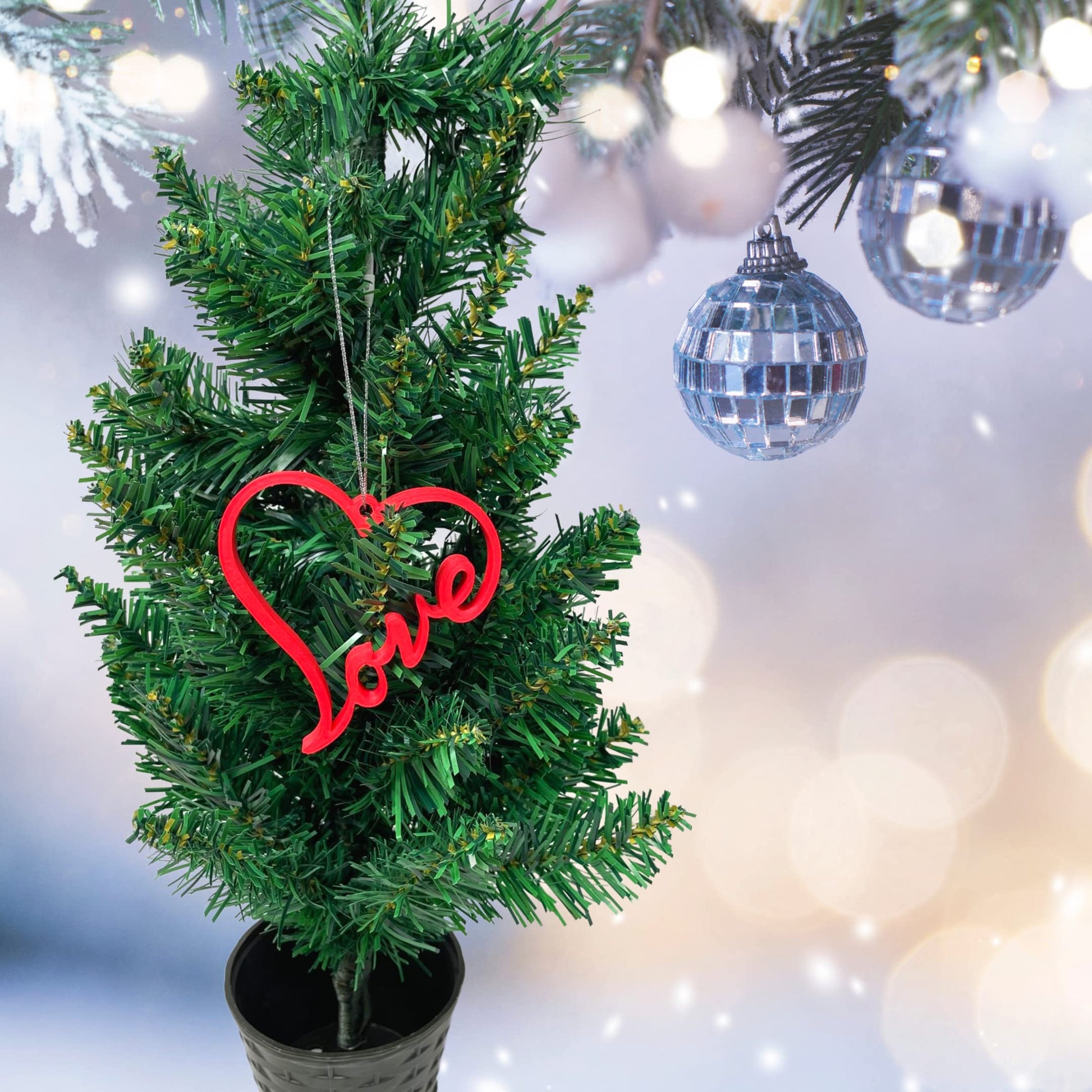 Love Heart Christmas Ornament - Show Your Family Love with The Love Heart Decorative Holiday Ornament - Made in The USA