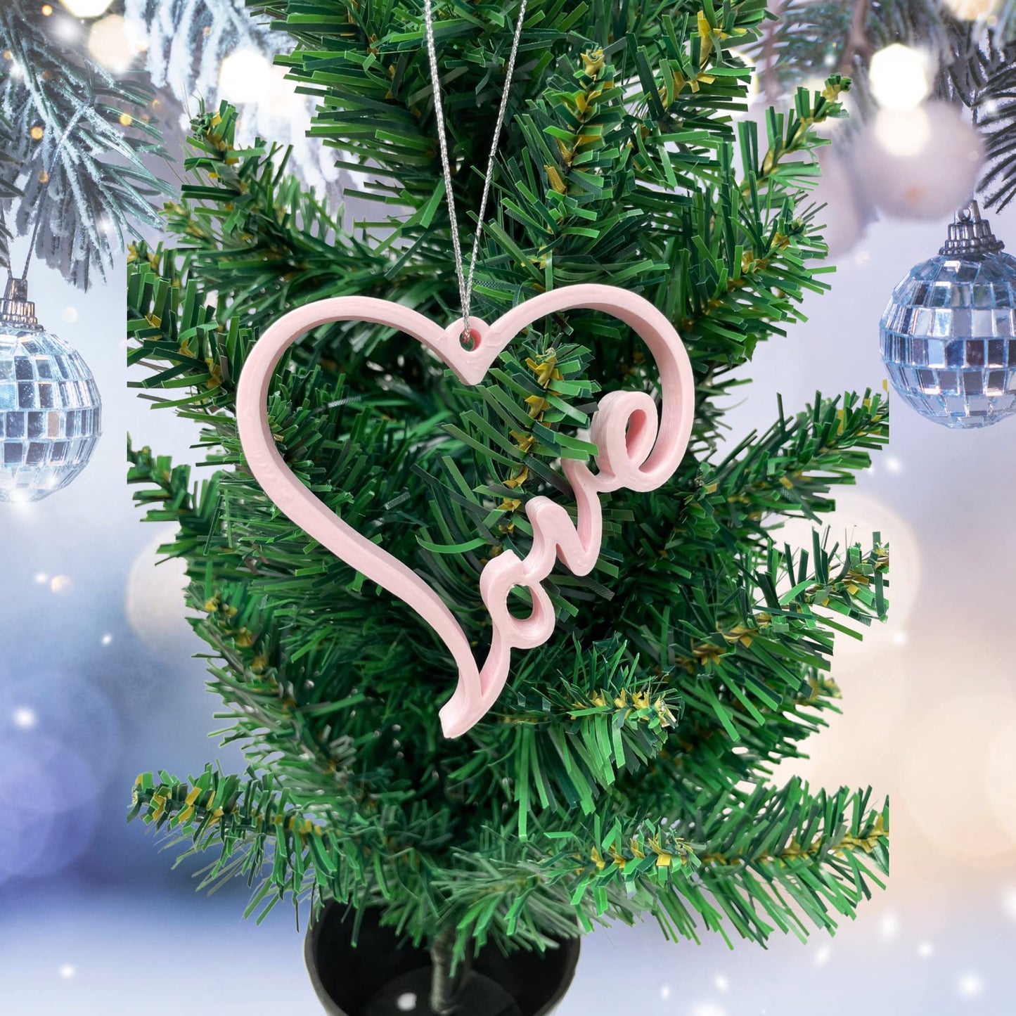 Love Heart Christmas Ornament - Show Your Family Love with The Love Heart Decorative Holiday Ornament - Made in The USA