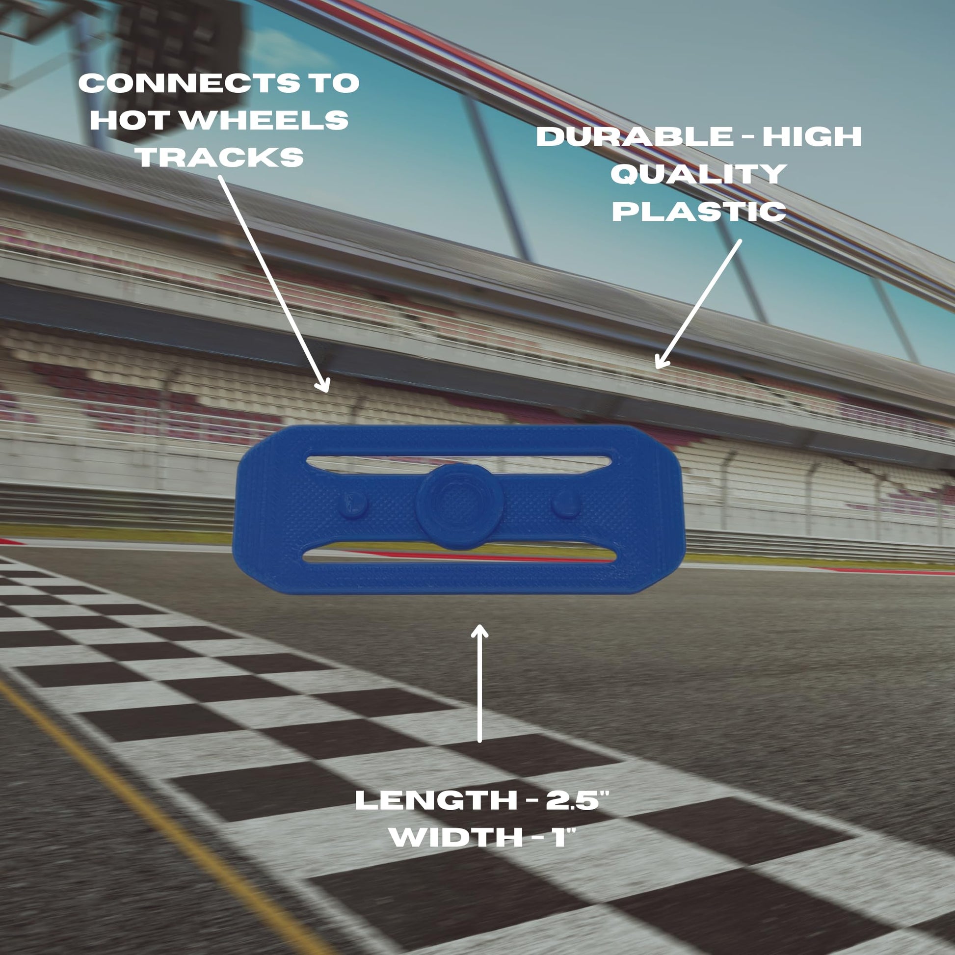 Race Track Connectors Compatible with Hot Wheels Tracks | 10 Pack Racetrack Connector Replacements | Made in USA