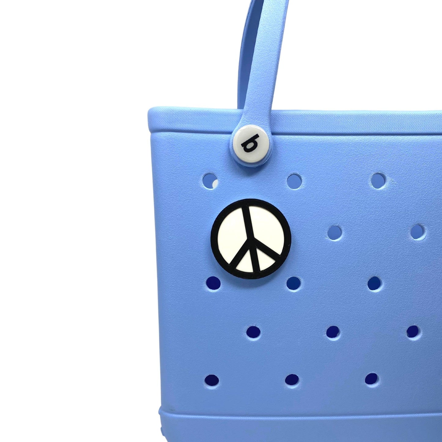 BOGLETS - Peace Sign Charm Compatible with Bogg Bags, Simply Southern and Other Similar Tote Bags.
