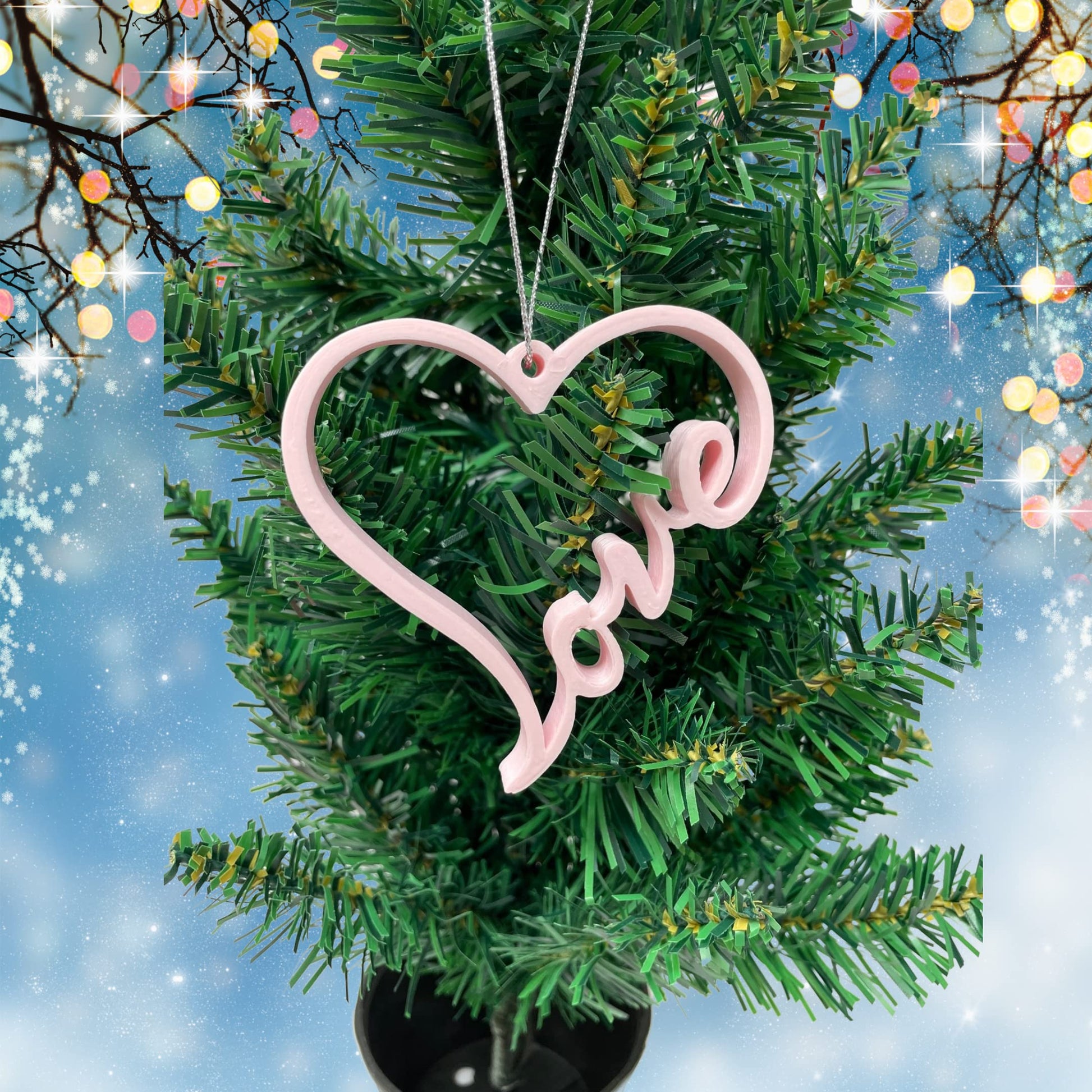 Love Heart Christmas Ornament - Show Your Family Love with The Love Heart Decorative Holiday Ornament - Made in The USA