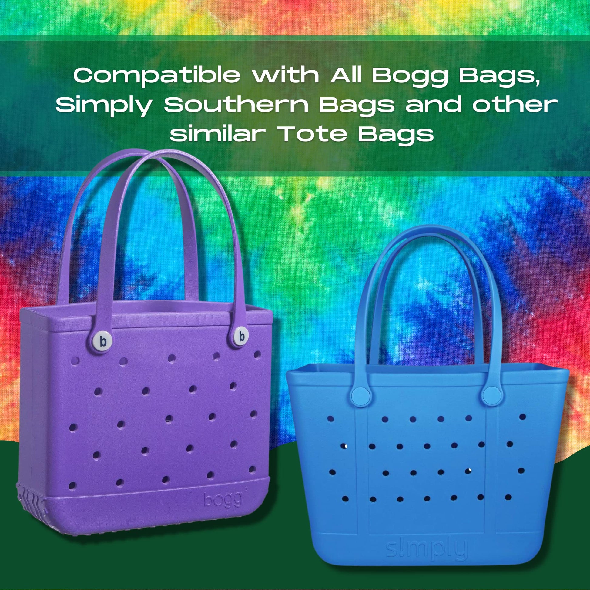 BOGLETS PREMIUM - Phone Holder New 2023 Edition Accessory Charm - Decorative Organizer Accessories Compatible with Bogg Bags, Simply Southern and other Tote Bags. Teal