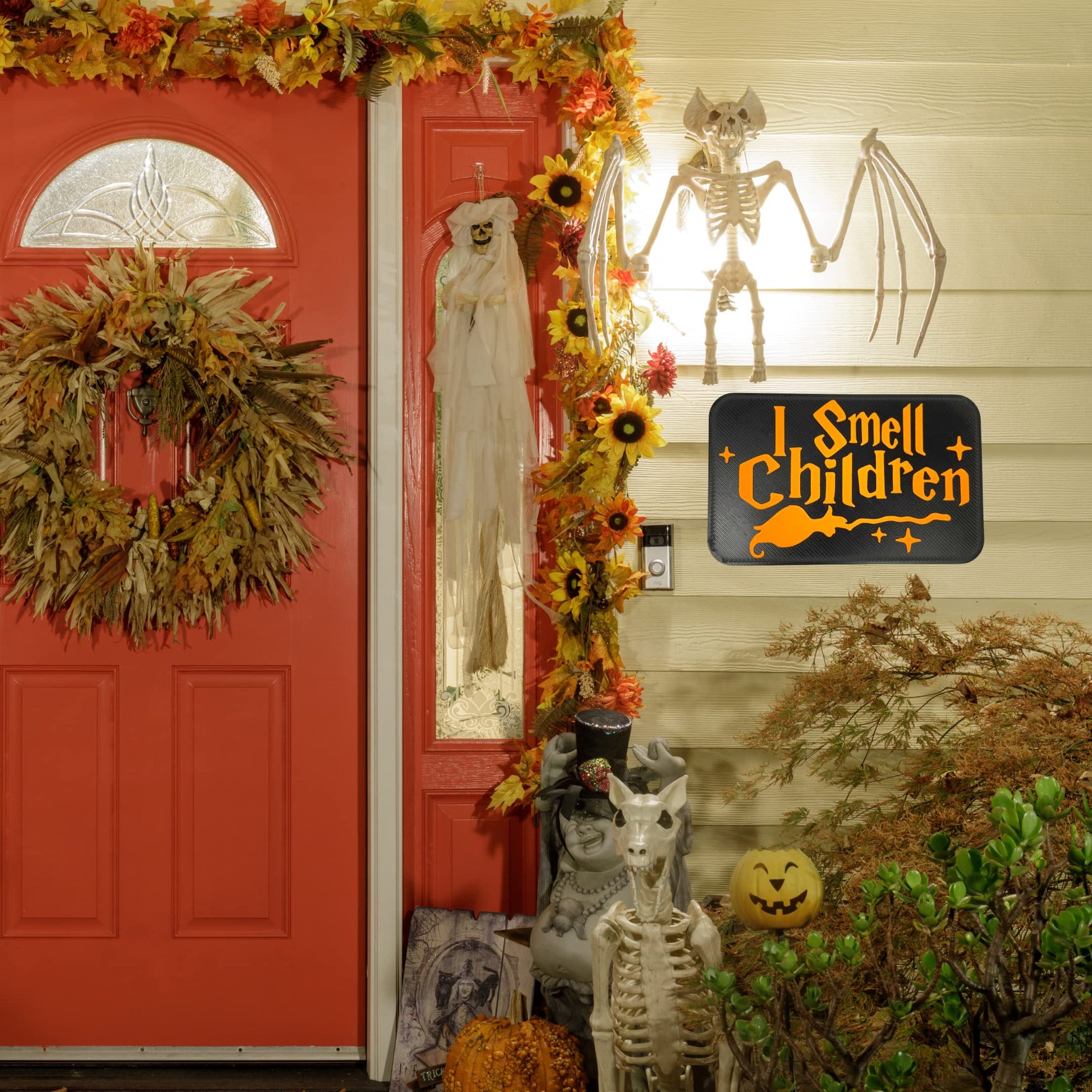 I Smell Children Door or Wall Sign - Hocus Pocus Inspired Sign for Halloween or Spooky Party Decoration - Made in USA!