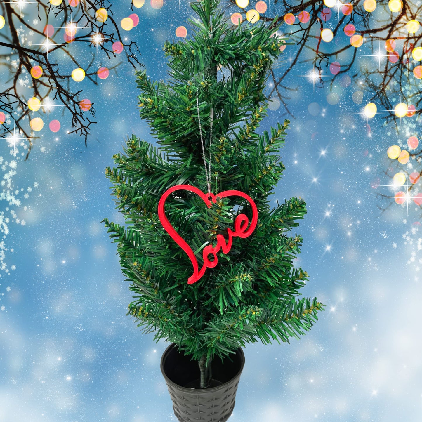 Love Heart Christmas Ornament - Show Your Family Love with The Love Heart Decorative Holiday Ornament - Made in The USA
