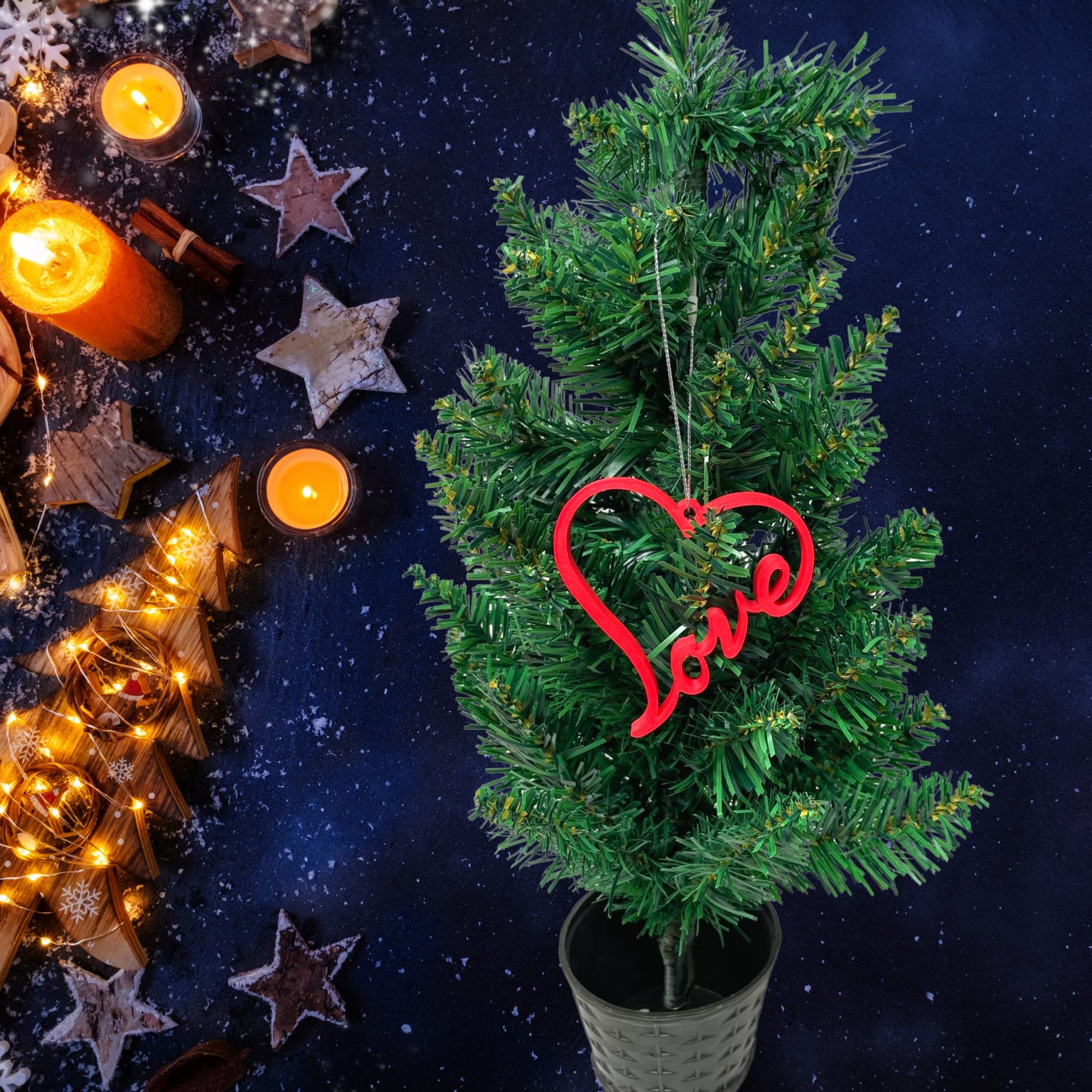 Love Heart Christmas Ornament - Show Your Family Love with The Love Heart Decorative Holiday Ornament - Made in The USA