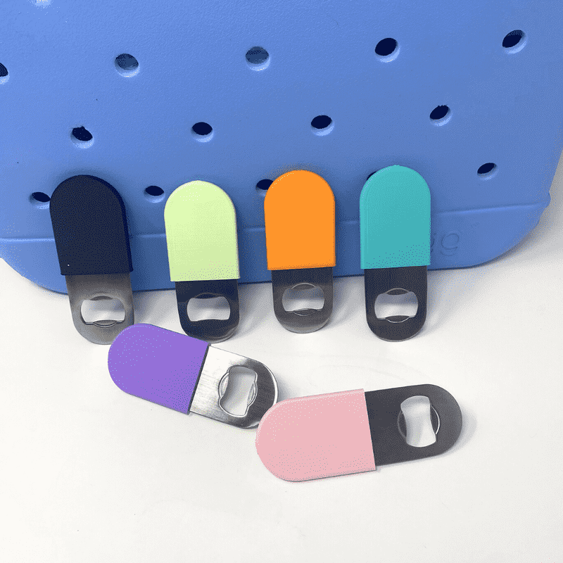 Bogg Bag Bottle Opener Charm Accessory - Comes with Stainless Steel Bottle Opener Attached - Color Options!
